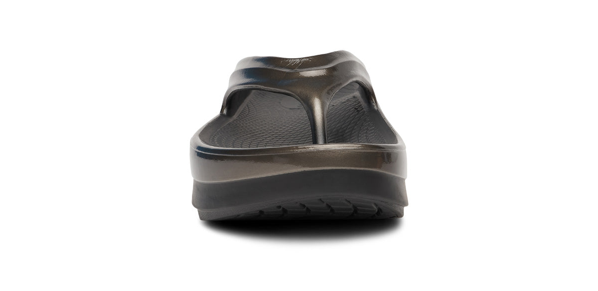 Women's OOmega OOlala Stacked Sandal - Titanium Mirror - Image 6